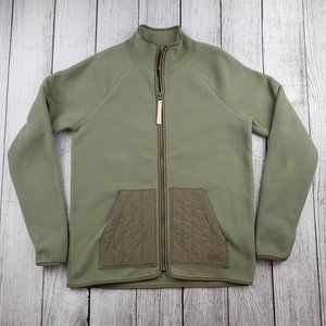 Madewell MWL Betterfleece Women's XXS Full Zip Quilted-Pocket Jacket Thumb Holes